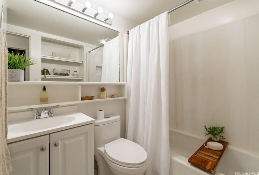 Guest bathroom on upper level.