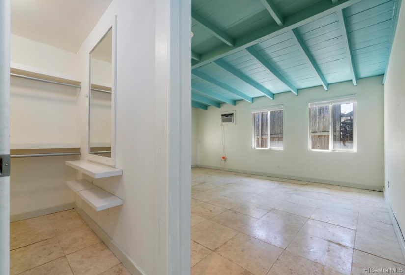 Enormous walk-in closet, next to primary bedroom.