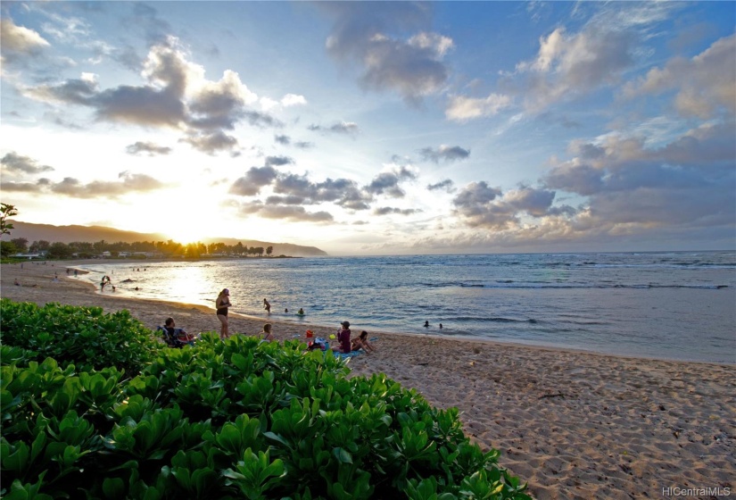 Wintertime sunset view from the closest beach to the property