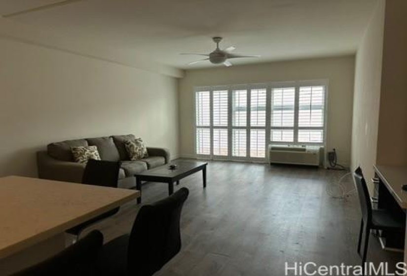 The kitchen, living room, and hallway floors have new vinyl plank floors.  All windows have shutters.