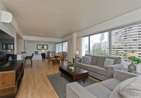 Welcome to very spacious two bedroom corner unit!