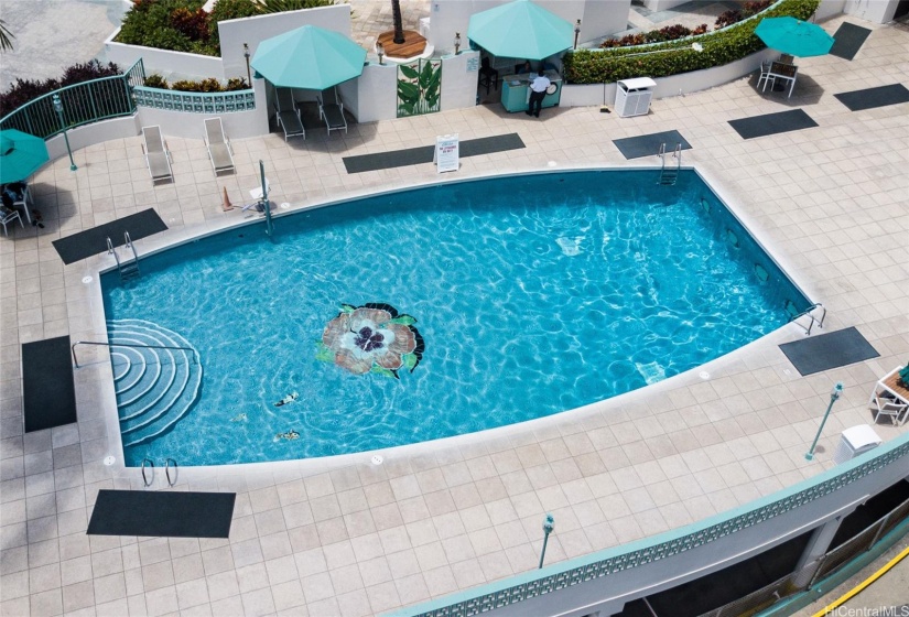 Large pool on the property for your relaxation. This pool is for the guests and the owners on the lobby level.