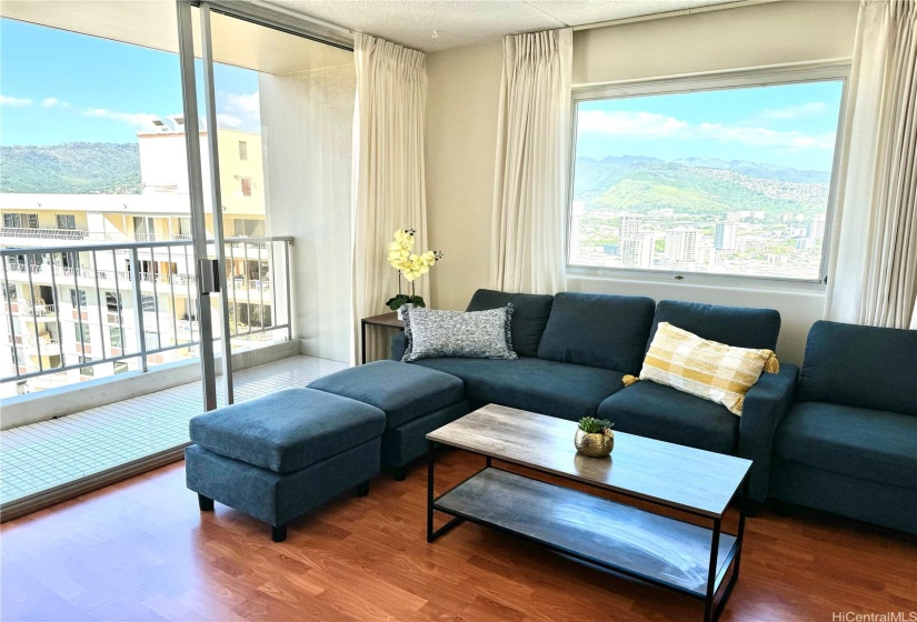 Corner unit has extra window for more views.