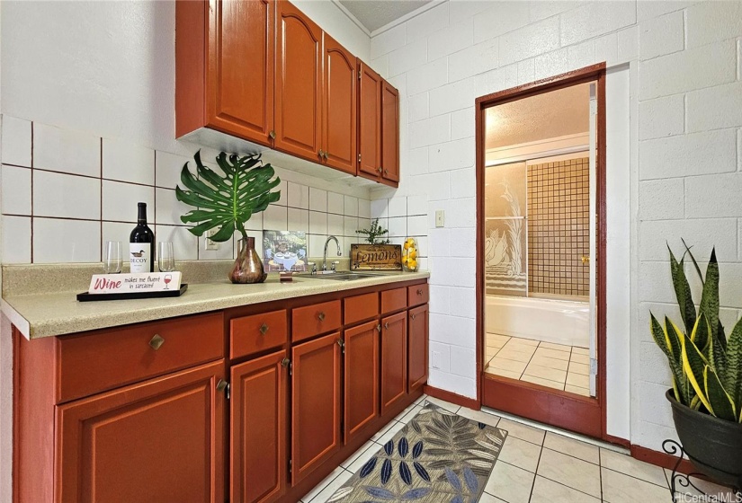 Wet bar enhances the home's appeal.