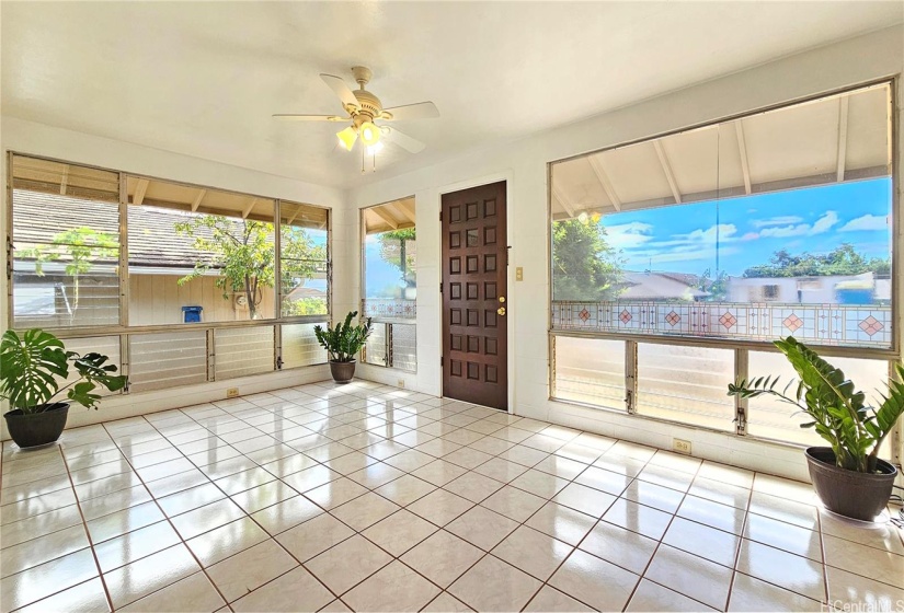 Very spacious & bright living room.  Popcorn ceiling has been removed!