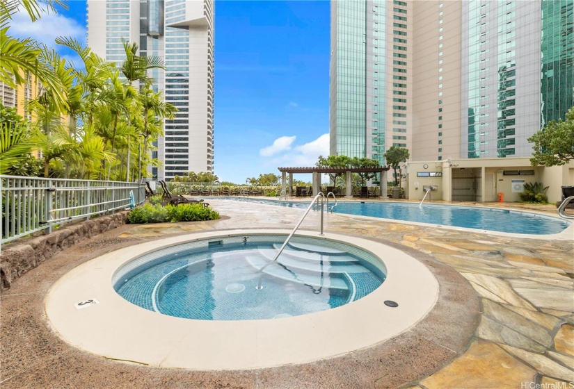 A hot tub to relax and unwind