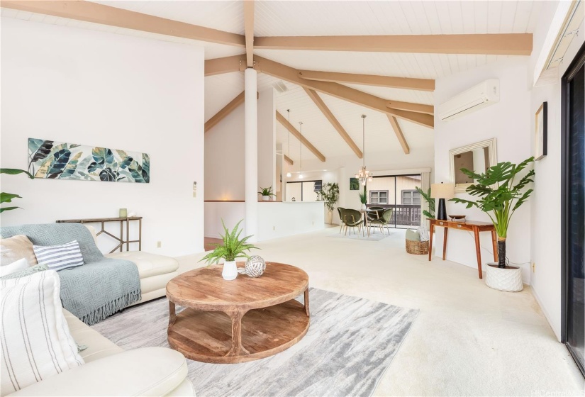 High ceilings add to the spacious feel of the main level