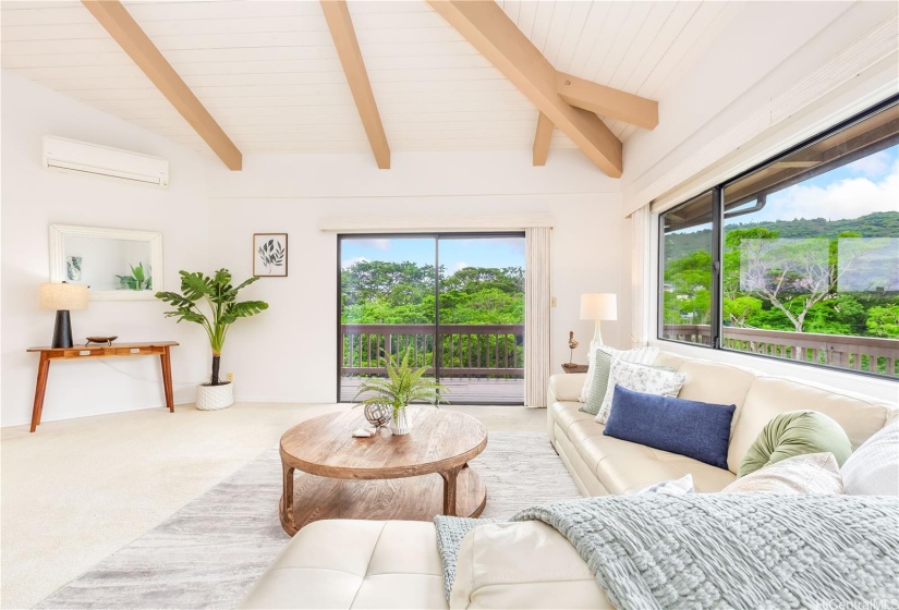 Lots of windows and doors bring in lots of natural light