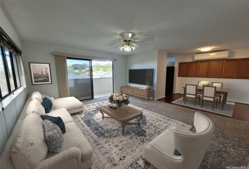 Open concept, lounge and dine with Friends and Family.