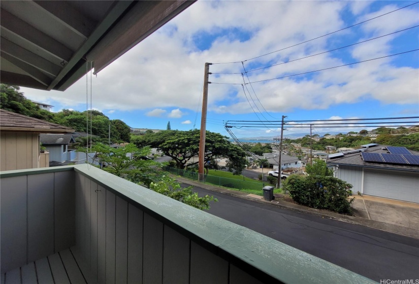 View of Pearl Harbor from the Lanai off the Living room.