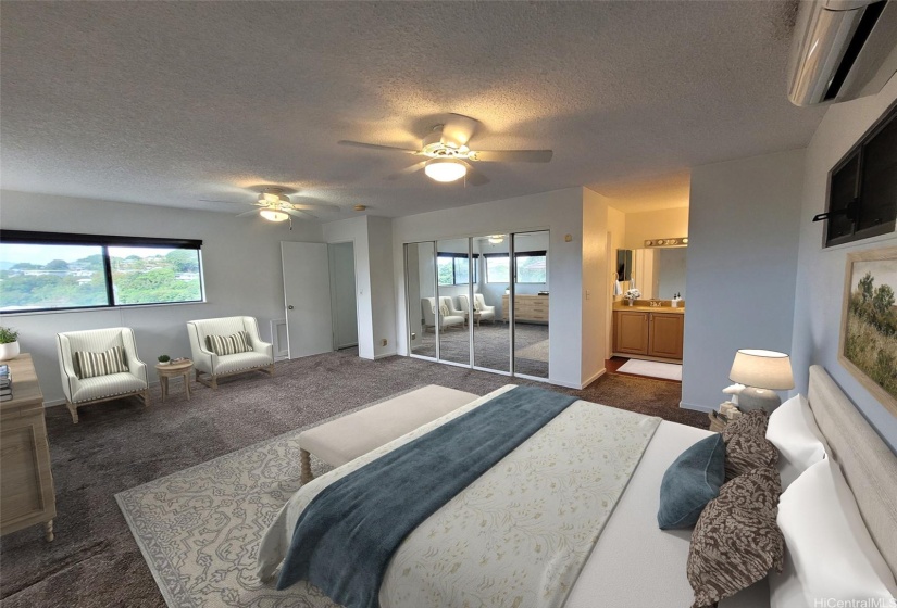 Huge Primary Suite with Split AC. Virtually Staged