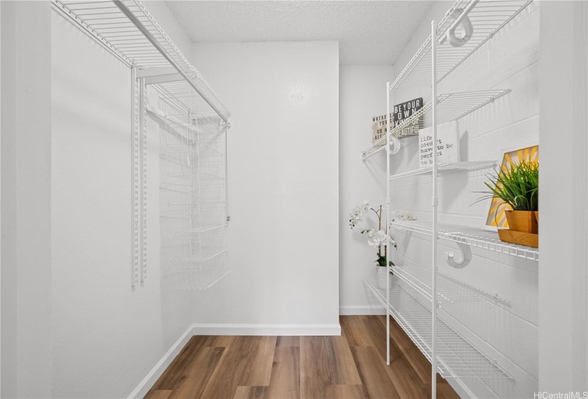 The primary bedroom includes a large walk-in closet!