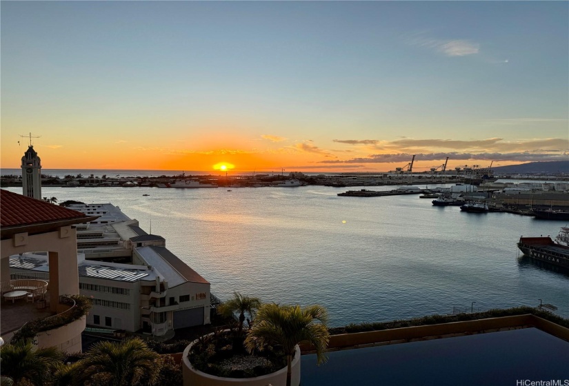 Sunset view from lanai