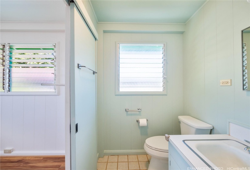 Ensuite bathroom in rear bedroom enhanced