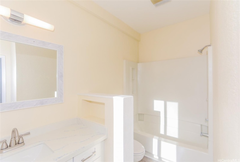 Full Bathroom with glazed bathtub and new fixtures