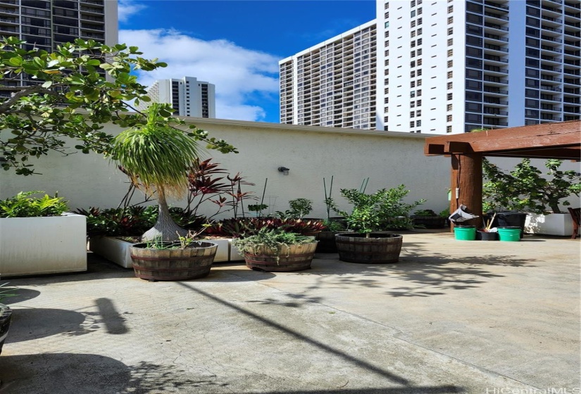 Private garden area