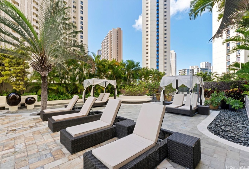Pool area for lounging