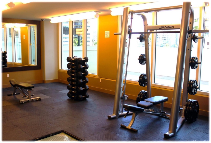 fitness center weight area