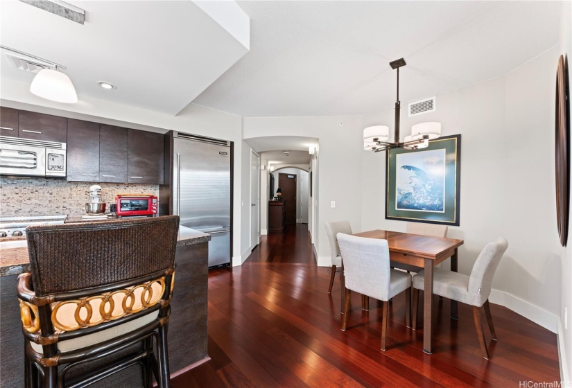 kitchen to dining area