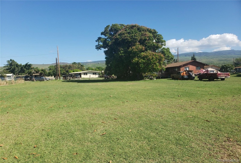 looking toward the road from ocean