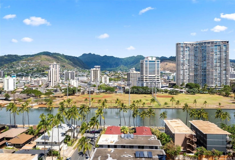 Relax and unwind while enjoying incredible views of the Ala Wai and Manoa Valley.