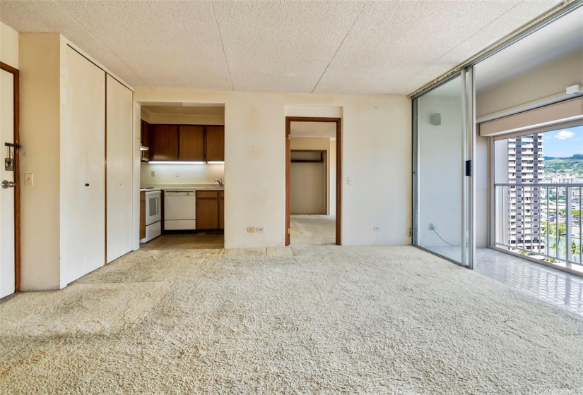 Convenient layout with built-in storage.