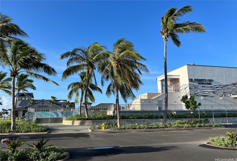 Wai Kai restaurants and wave pool. Thursday Farmers market.