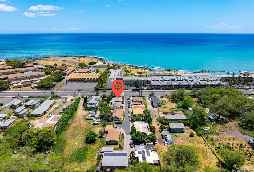 Drone view of property, and the leeward coast