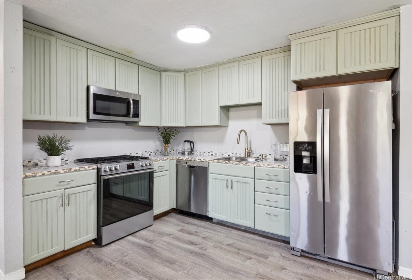 Kitchen, gas range