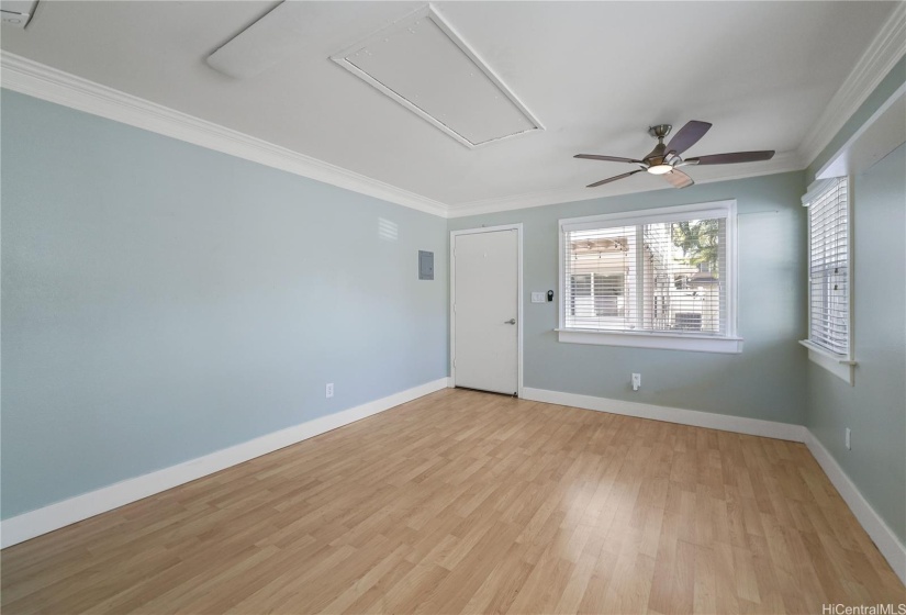 Studio with additional storage space above