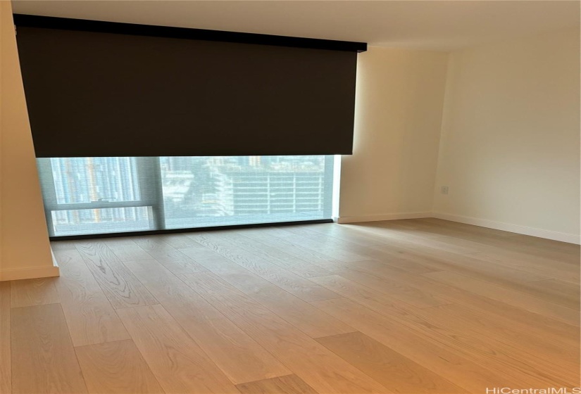 2nd Bedroom w/Custom Automatic Screen & Blackout Shade