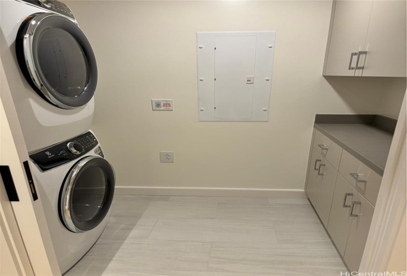 Laundry Room in Unit w/Electrolux Washer & Dryer