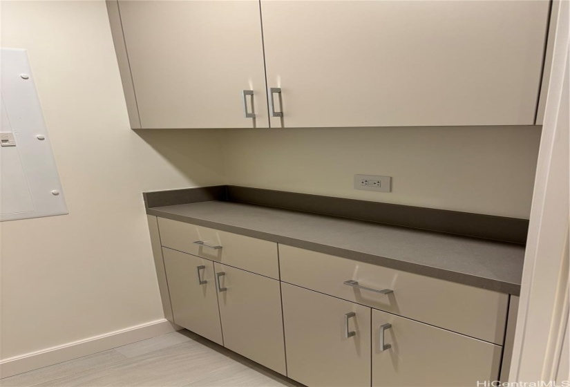 Storage & Counter in Laundry Room