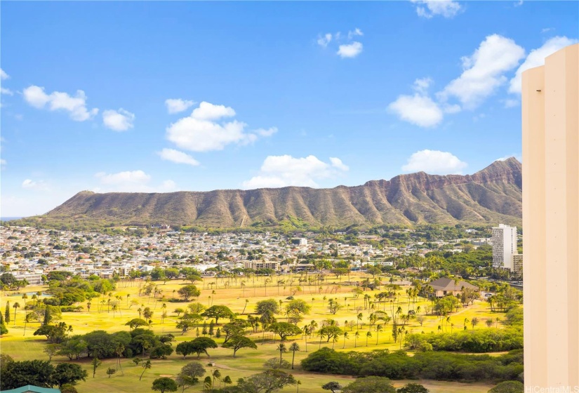 Direct view of Diamond Head from your lanai