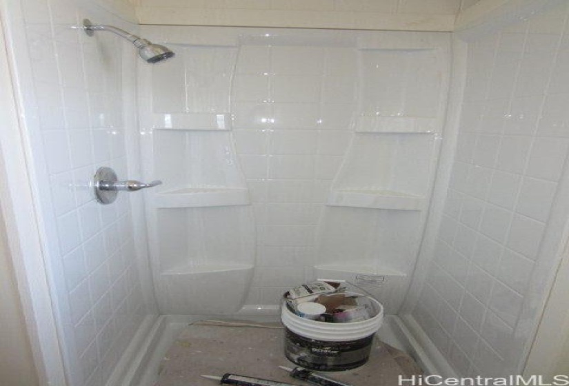 The shower in the 2 bedroom that was installed in the past.