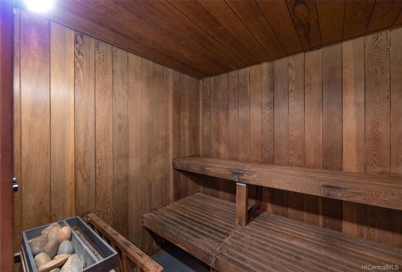 The sauna is another one of the great Foster Tower amenities.