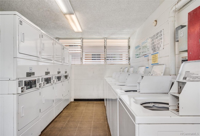 Well kept community laundry area located on the ground floor next to the lobby