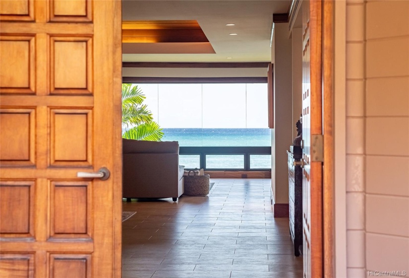 The view in front of you as you enter the front door.