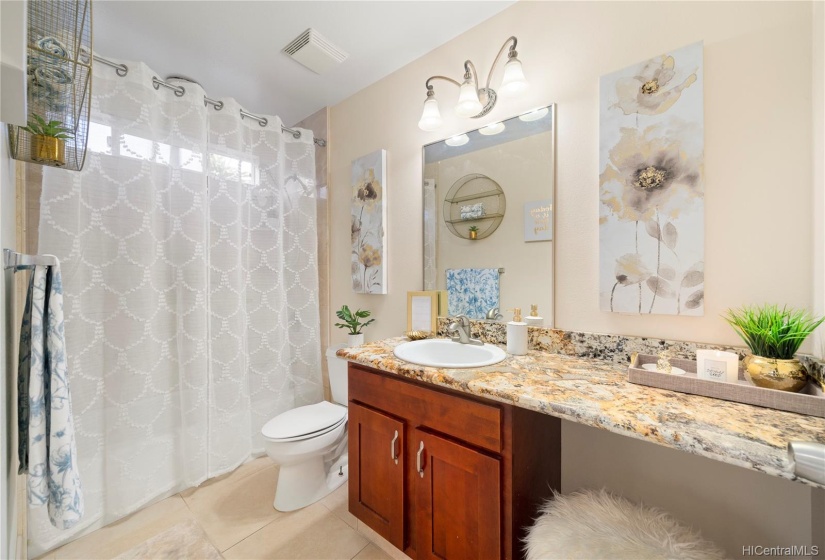 Spa-Like bathrooms! Granite Countertops and a Slide in Vanity Niche.