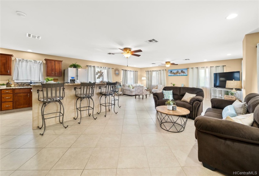 Open Floor Plan is perfection when it comes to large family get togethers & entertaining!