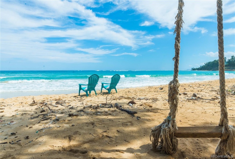 Beautiful sandy Beachfront.