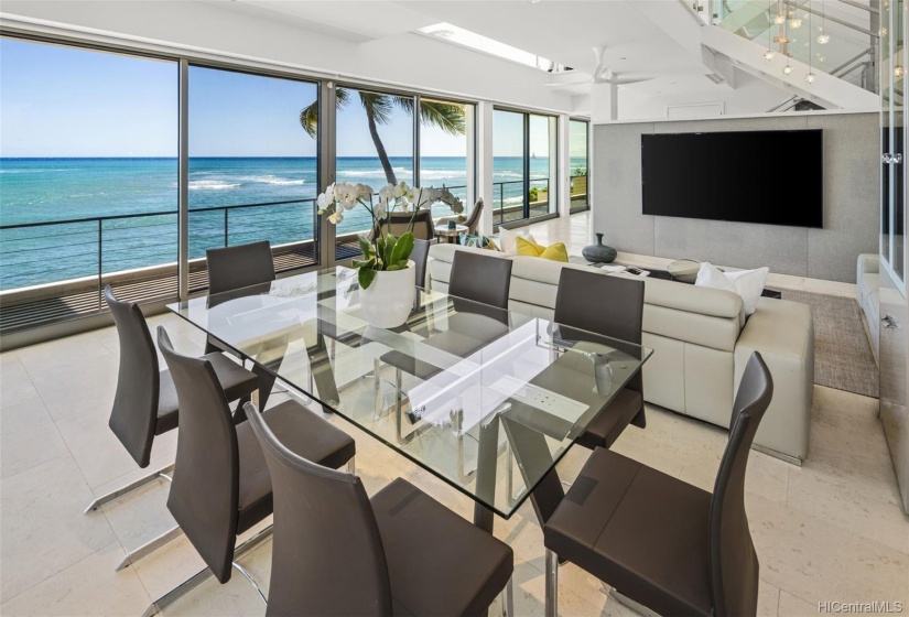 Enjoy panoramic views while dining with family and friends.