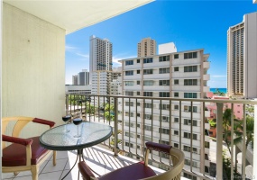 Enjoy coffee or cocktails from your spacious lanai with views of the pool deck and ocean