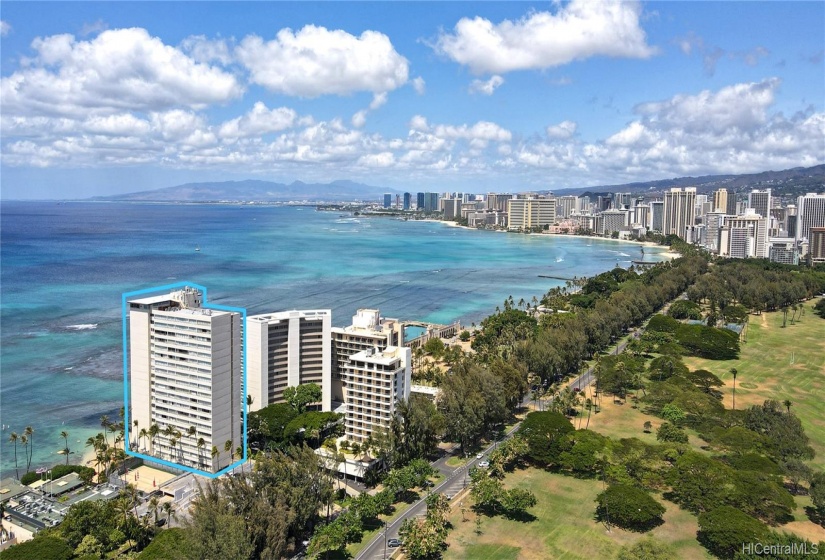 Your side of the building Waikiki awaits you