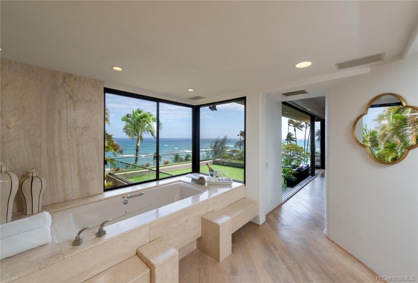 The perfect place to soak and unwind after a long day. Master bath on the upper level.