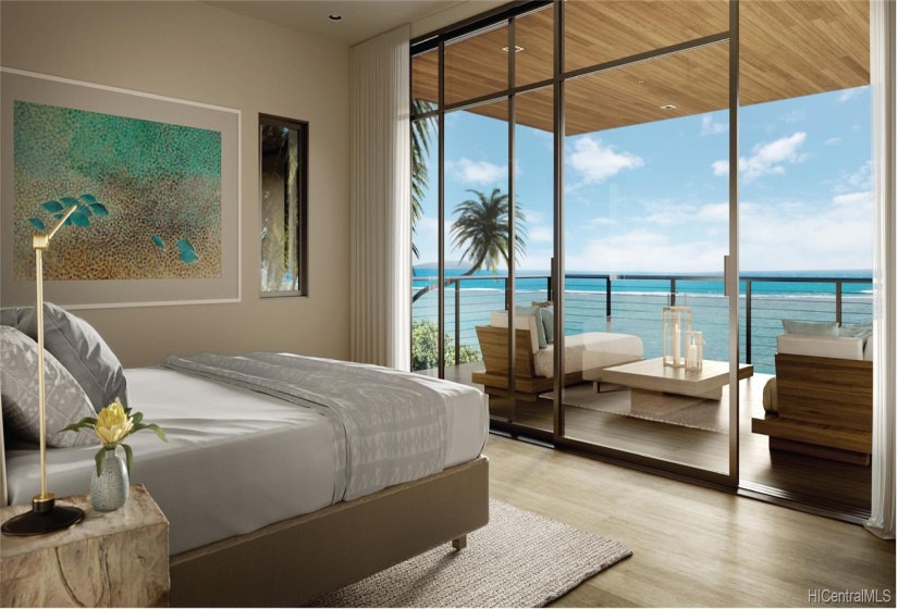 Master suite view artist rendering