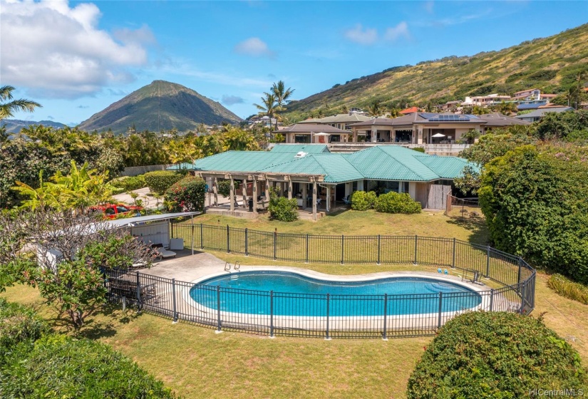 Freshly refinished pool with endless views of Diamondhead, Coast, Mountains, Ocean with Sunset and Sunrise visuals