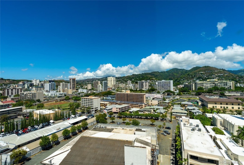 Beautiful view of the mountains and of town right from your window!