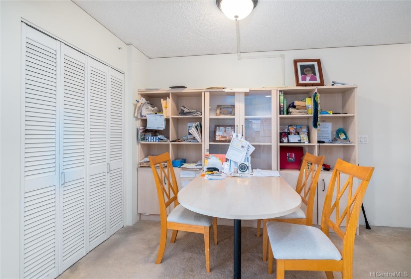 More storage closets in dining area