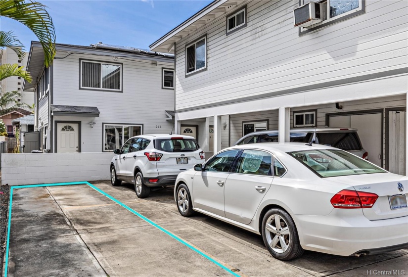 2 car tandem parking (left most stalls)